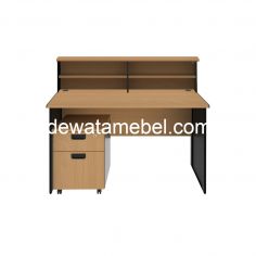 Office Table Size 120 - EXPO MP 120 + MP M02 + MP RC 120 / Beech 